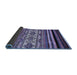 Sideview of Abstract Blue Modern Rug, abs537blu