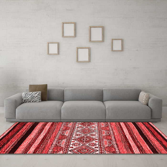 Modern Red Washable Rugs