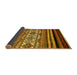 Sideview of Abstract Yellow Modern Rug, abs537yw