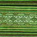 Square Abstract Green Modern Rug, abs537grn