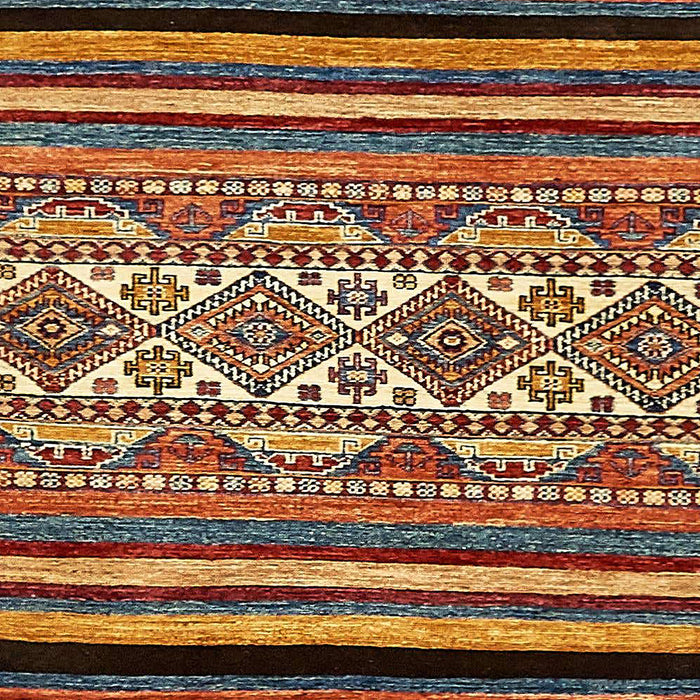 Machine Washable Abstract Saffron Red Rug, wshabs537