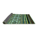 Sideview of Abstract Turquoise Modern Rug, abs537turq