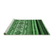 Sideview of Machine Washable Abstract Emerald Green Modern Area Rugs, wshabs537emgrn