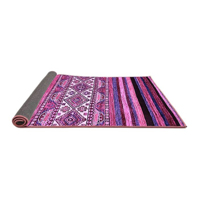 Sideview of Abstract Purple Modern Rug, abs537pur