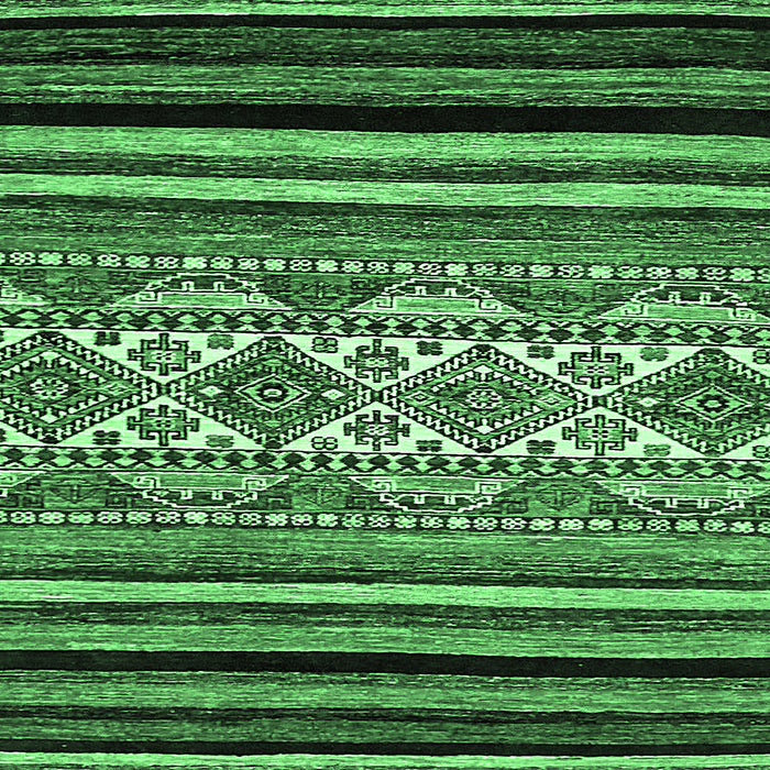 Square Machine Washable Abstract Emerald Green Modern Area Rugs, wshabs537emgrn