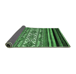 Sideview of Abstract Emerald Green Modern Rug, abs537emgrn