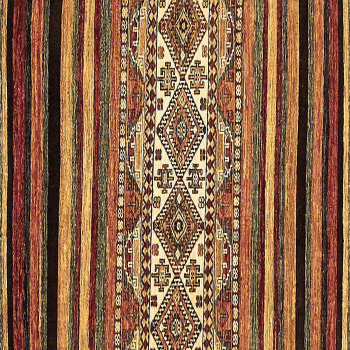 Square Machine Washable Abstract Brown Modern Rug, wshabs537brn