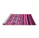 Sideview of Machine Washable Abstract Pink Modern Rug, wshabs537pnk