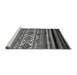 Sideview of Machine Washable Abstract Gray Modern Rug, wshabs537gry