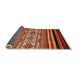 Sideview of Abstract Orange Modern Rug, abs537org