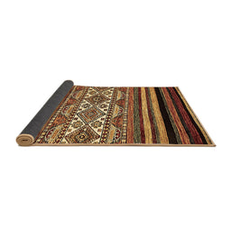Sideview of Abstract Brown Modern Rug, abs537brn