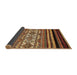 Sideview of Abstract Brown Modern Rug, abs537brn