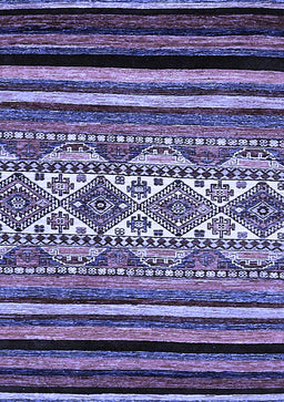 Abstract Blue Modern Rug, abs537blu