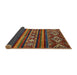 Sideview of Abstract Saffron Red Modern Rug, abs538