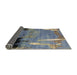 Sideview of Abstract Gunmetal Gray Modern Rug, abs5380