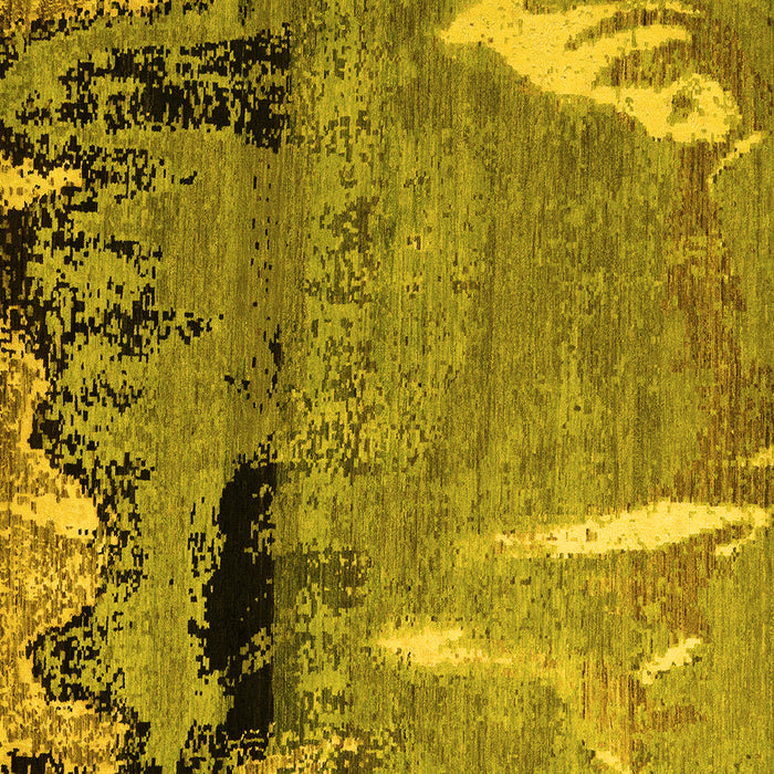 Square Abstract Yellow Modern Rug, abs5380yw