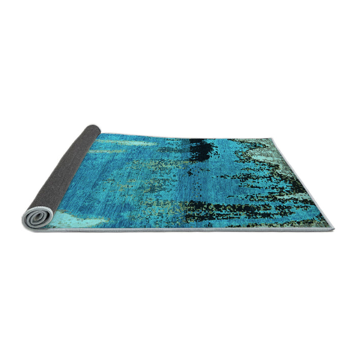 Sideview of Abstract Light Blue Modern Rug, abs5380lblu