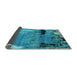 Sideview of Abstract Light Blue Modern Rug, abs5380lblu