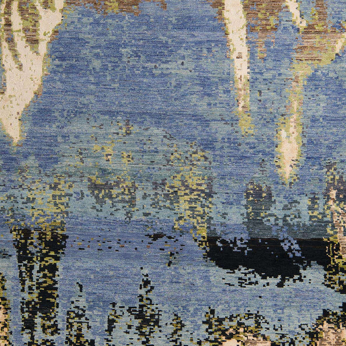 Abstract Gunmetal Gray Modern Rug, abs5380