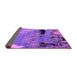 Sideview of Abstract Purple Modern Rug, abs5380pur