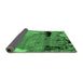 Sideview of Abstract Emerald Green Modern Rug, abs5380emgrn