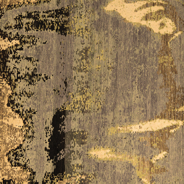 Square Abstract Brown Modern Rug, abs5380brn