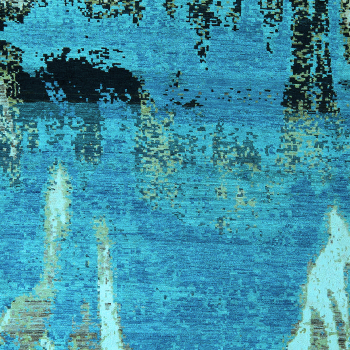 Abstract Light Blue Modern Rug, abs5380lblu