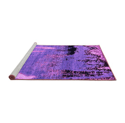 Sideview of Machine Washable Abstract Purple Modern Area Rugs, wshabs5380pur
