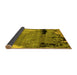 Sideview of Abstract Yellow Modern Rug, abs5380yw