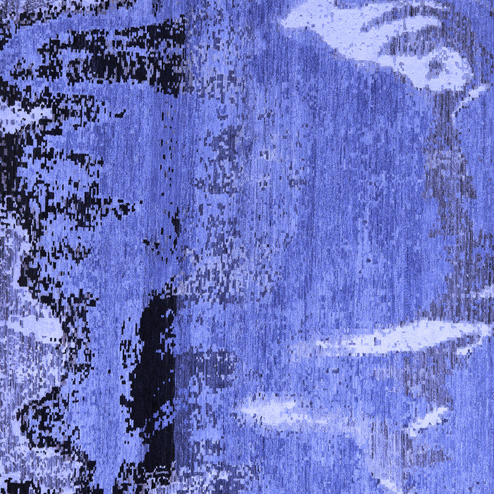 Square Machine Washable Abstract Blue Modern Rug, wshabs5380blu