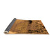 Sideview of Abstract Orange Modern Rug, abs5380org