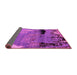 Sideview of Abstract Pink Modern Rug, abs5380pnk