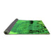 Sideview of Abstract Green Modern Rug, abs5380grn