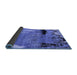 Sideview of Abstract Blue Modern Rug, abs5380blu