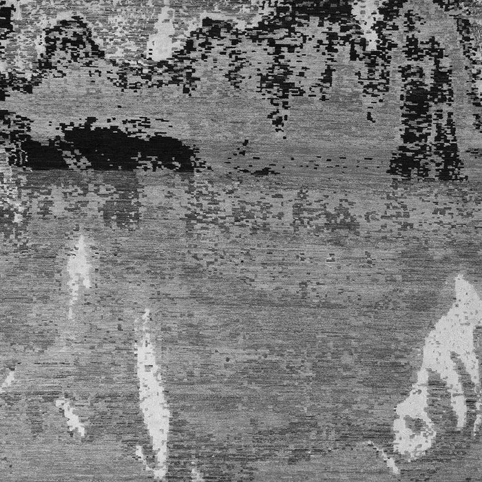 Square Machine Washable Abstract Gray Modern Rug, wshabs5380gry