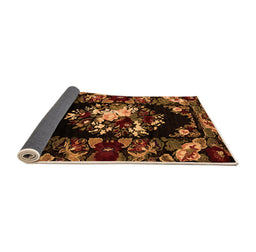 Sideview of Medallion Orange French Rug, abs5381org