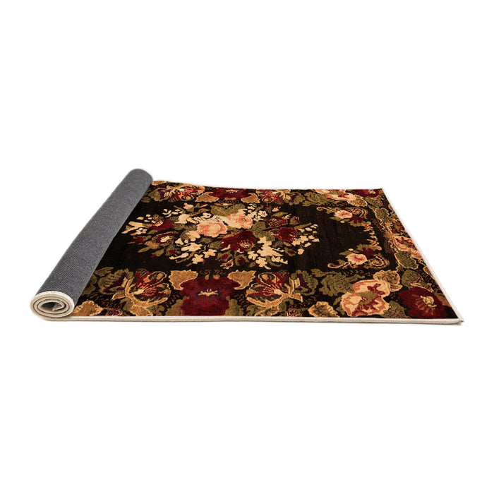 Sideview of Medallion Orange French Rug, abs5381org