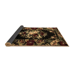 Sideview of Medallion Brown French Rug, abs5381brn