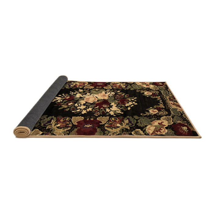 Sideview of Medallion Brown French Rug, abs5381brn