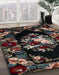 Machine Washable Abstract Chocolate Brown Rug in a Family Room, wshabs5381