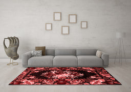 French Red Washable Rugs