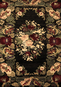 Medallion Brown French Rug, abs5381brn