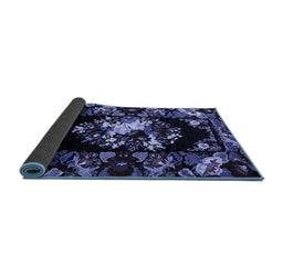 Sideview of Medallion Blue French Rug, abs5381blu