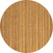 Round Southwestern Brown Country Rug, abs5382brn