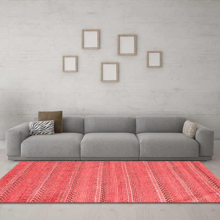 Country Red Washable Rugs