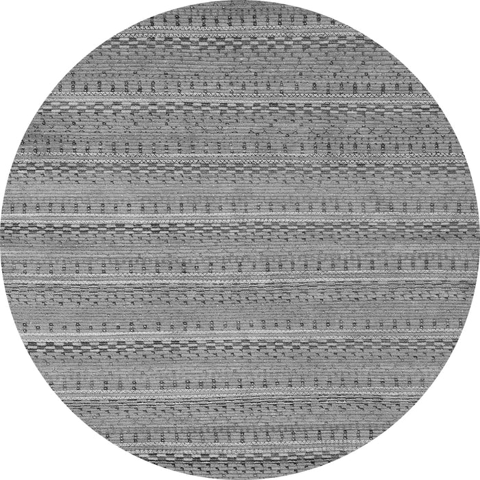 Round Southwestern Gray Country Rug, abs5382gry