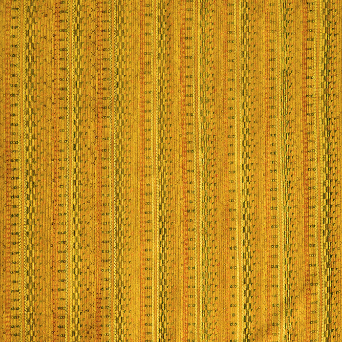 Square Southwestern Yellow Country Rug, abs5382yw