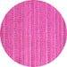 Round Southwestern Pink Country Rug, abs5382pnk