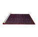 Sideview of Machine Washable Abstract Burgundy Red Rug, wshabs5383