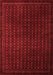 Abstract Red Modern Area Rugs